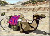 Stained Glass Pattern-Resting Camel